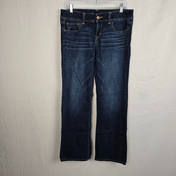 American Eagle Slim Boot Women's 10 Regular Stretch Blue Dark Wash - Picture 1 of 16